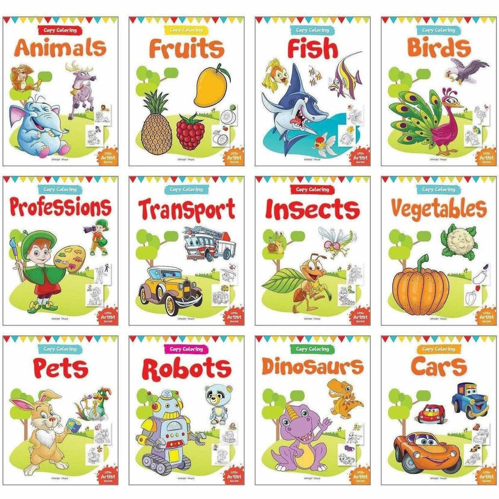 Colouring Books For Kids: A Set of 12 Books | Grocsy