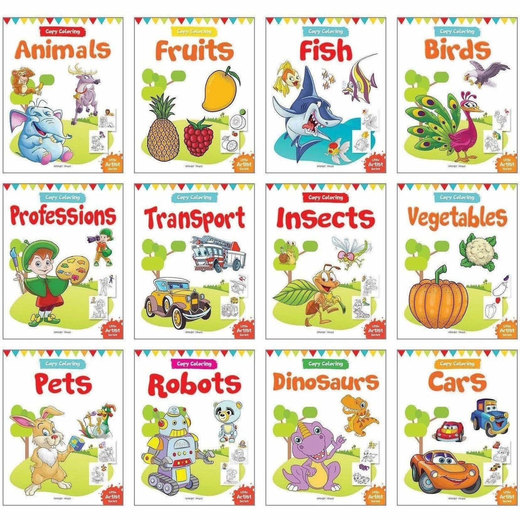 Colouring Books For Kids: A Set of 12 Books | Grocsy