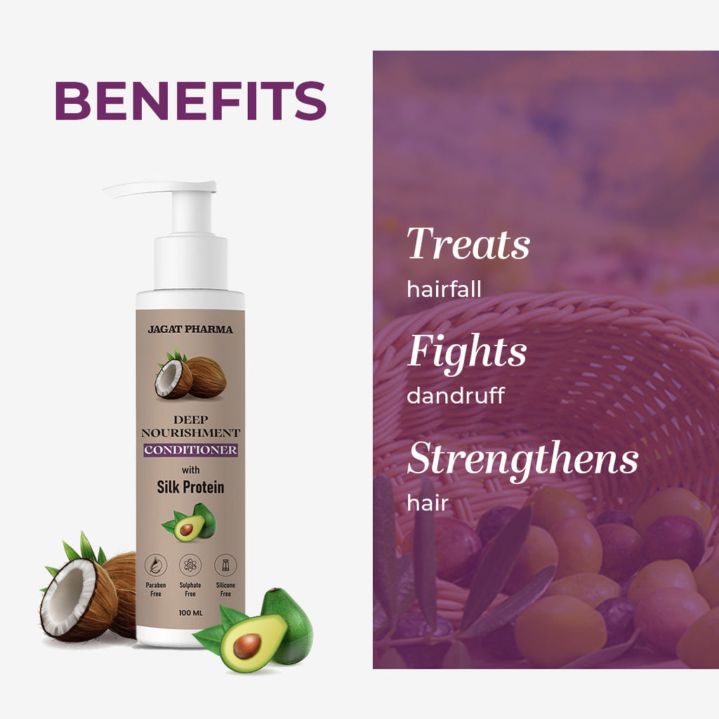 Jagat Pharma Jagat Pharma Shampoo + Conditioner: Dynamic Duo for Healthy & Beautiful Hair | Grocsy