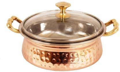 Handmade Steel Copper Casserole with Lid | Grocsy