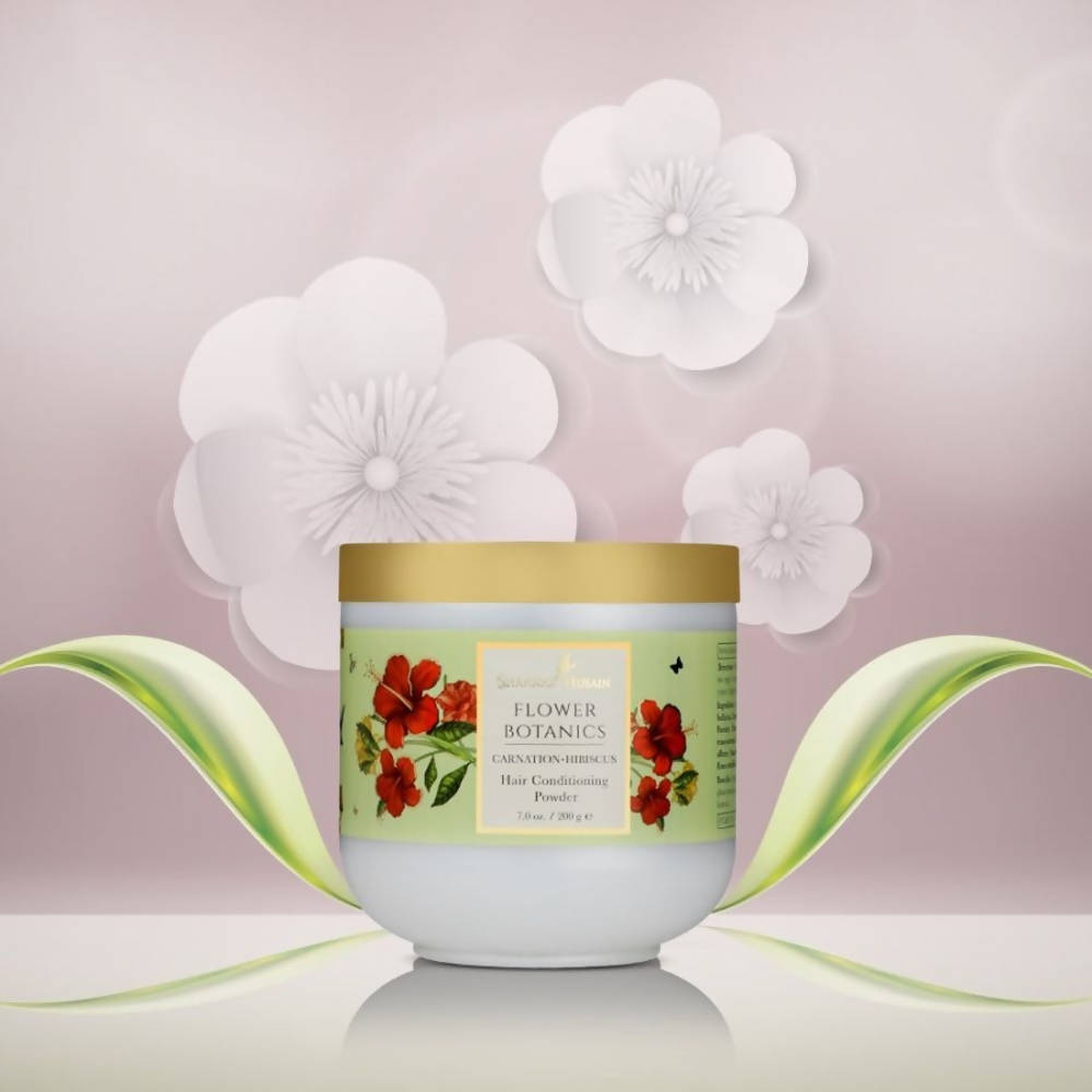 Shahnaz Husain Flower Botanics Carnation-Hibiscus Hair Conditioning Powder | Grocsy