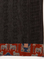 Yufta Cotton Black Pakistani Kurta Dupatta Set | Grocsy