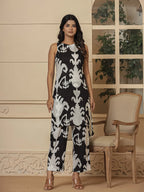 Yufta Cotton Black Pin Tuck Co-Ord Set | Grocsy