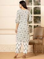 Yufta Cotton Grey Co-Ord Set | Grocsy