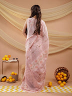 Yufta Cotton Pink Sleeveless Kurta Dupatta Set | Grocsy