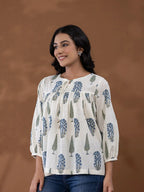 Yufta Cotton Printed Top | Grocsy