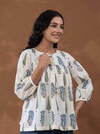 Yufta Cotton Printed Top | Grocsy