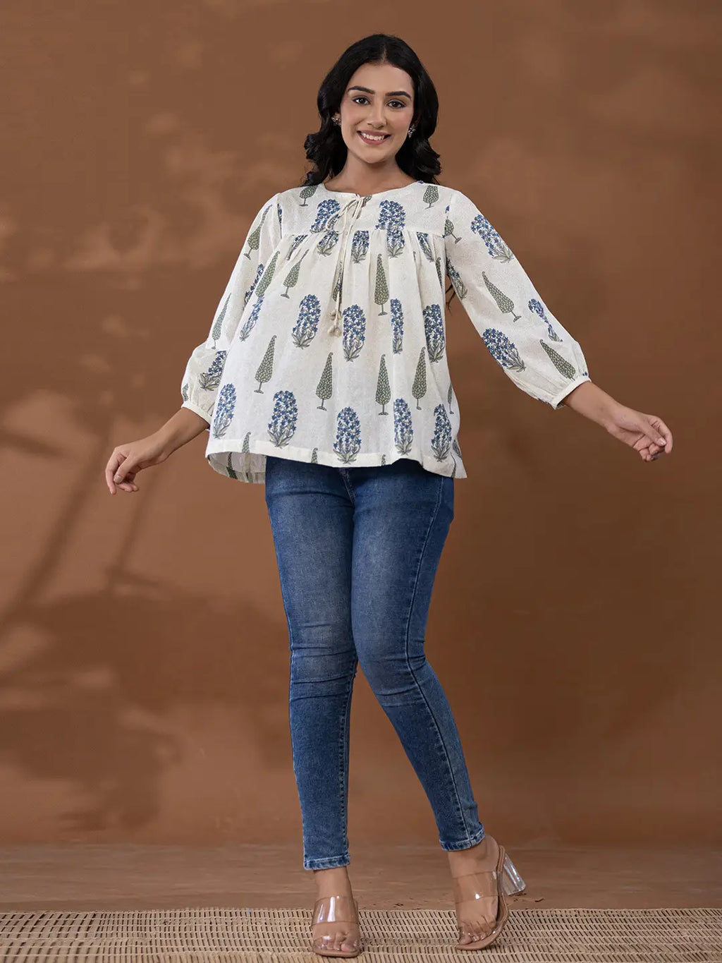 Yufta Cotton Printed Top | Grocsy