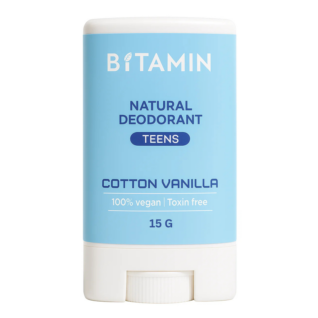 Bitamin Cotton Vanilla Teens Natural Deodorant Roll On Stick | Grocsy