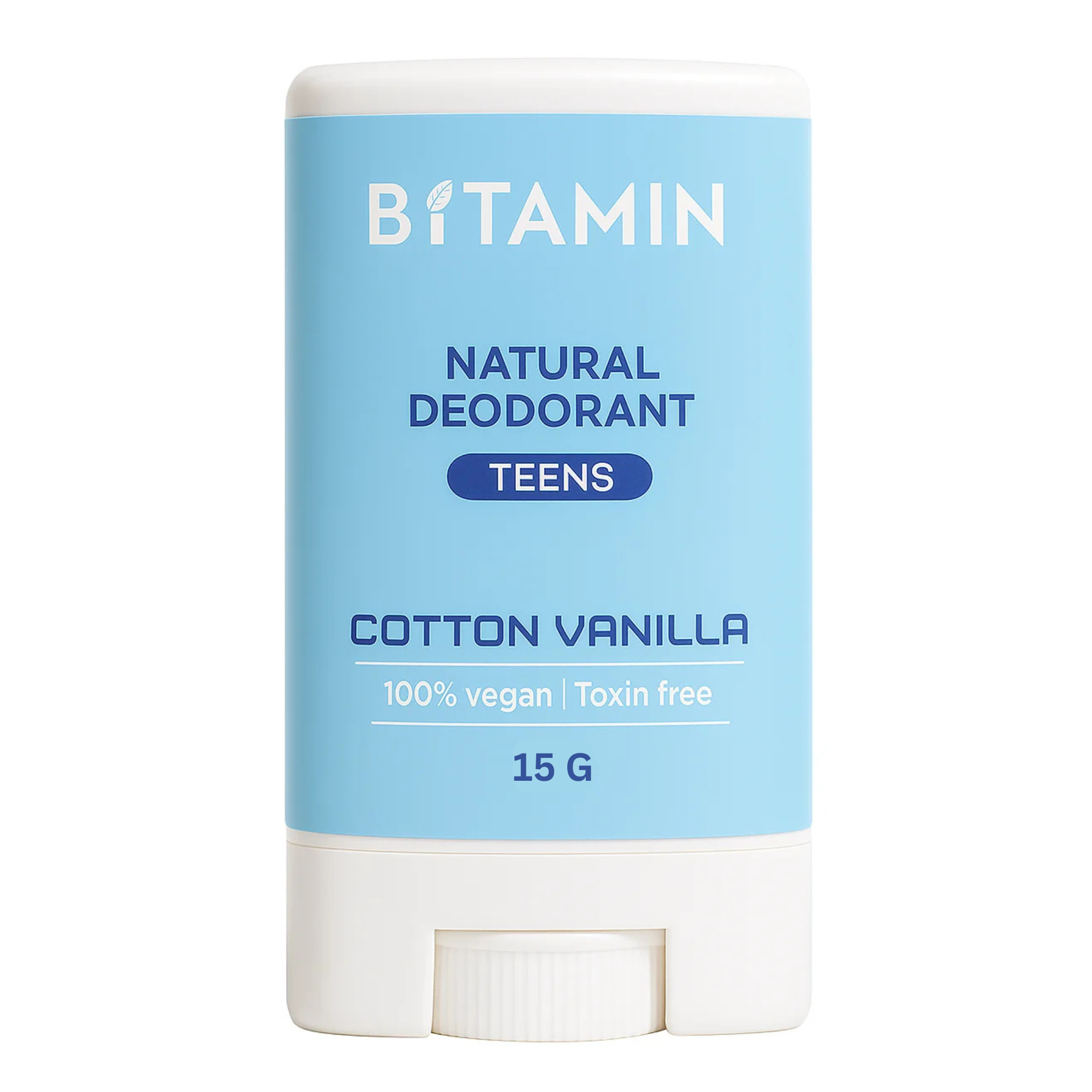 Bitamin Cotton Vanilla Teens Natural Deodorant Roll On Stick | Grocsy