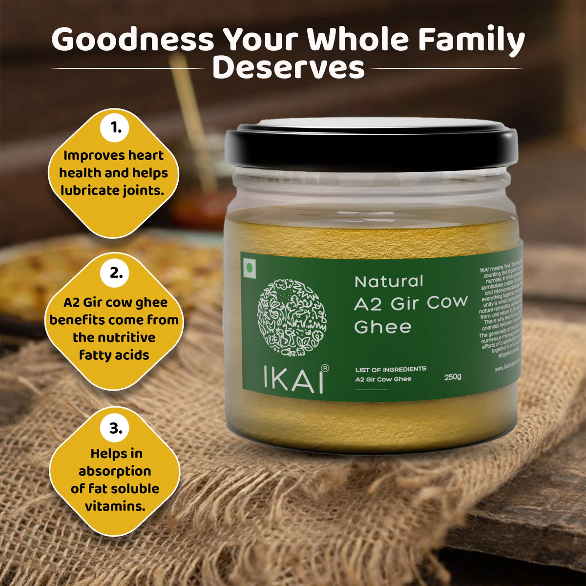 IKAI Natural A2 Gir Cow Ghee