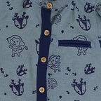 Mhyssa Blue Color Blocked Shirt | Grocsy