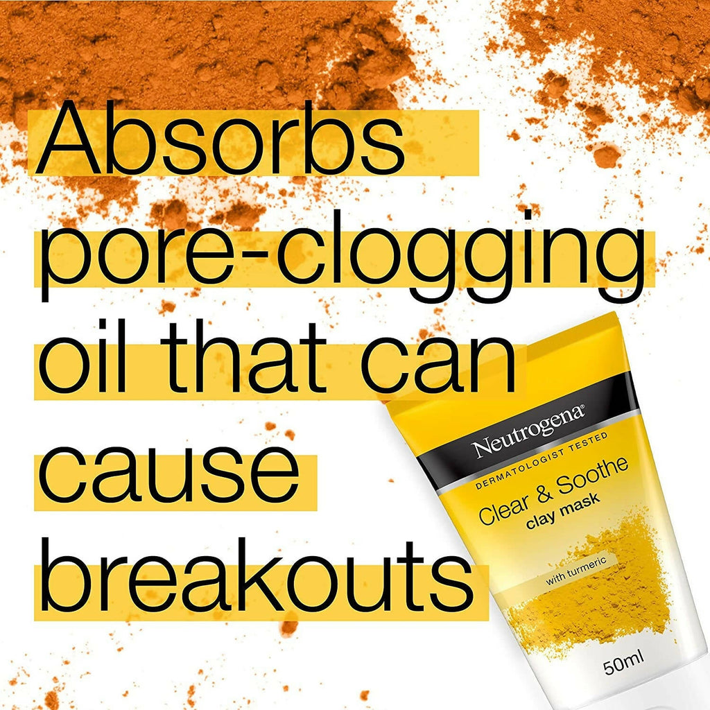 Neutrogena Clear & Soothe Clay Mask with Turmeric | Grocsy