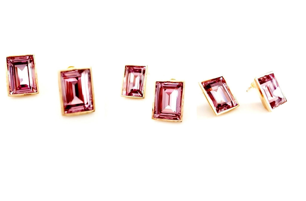 Bling Accessories Swarovski Amethyst Earrings | Grocsy