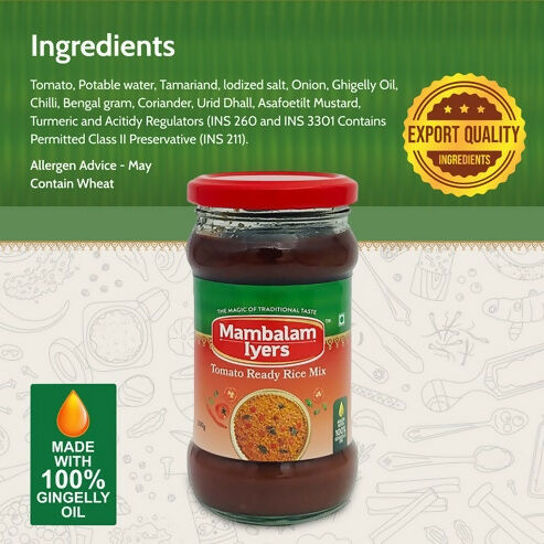 Mambalam Iyers Tomato Ready Rice Mix | Grocsy