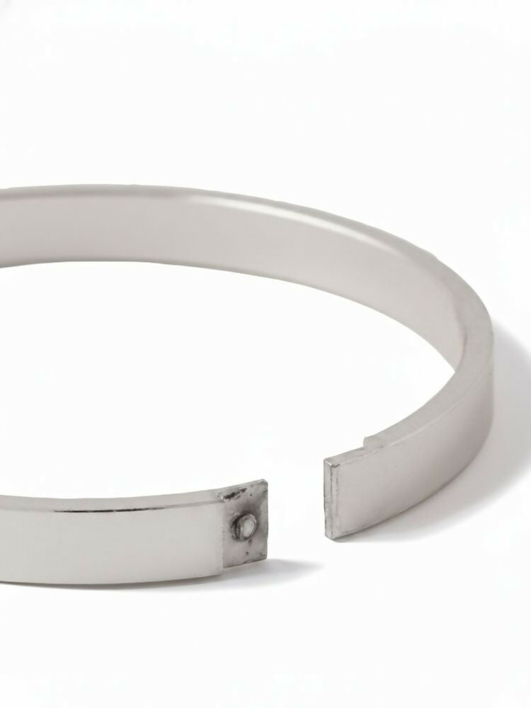NVR Men's Silver Kada Bracelet | Grocsy
