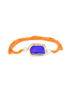 Designer kundan Rakhi - Ruby Raang | Grocsy