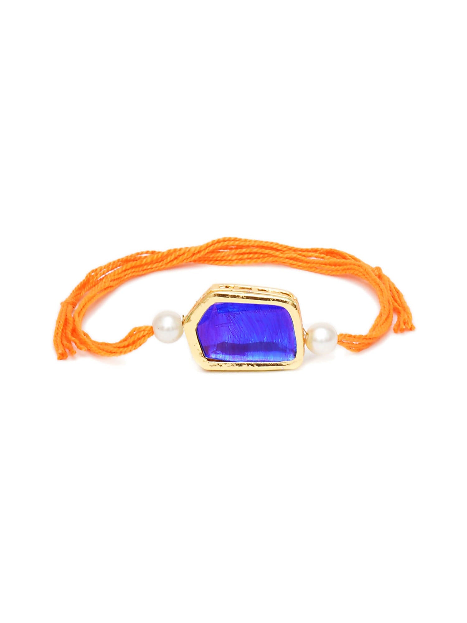 Designer kundan Rakhi - Ruby Raang | Grocsy