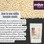 Paiya Organics White Sesame Seeds | Grocsy