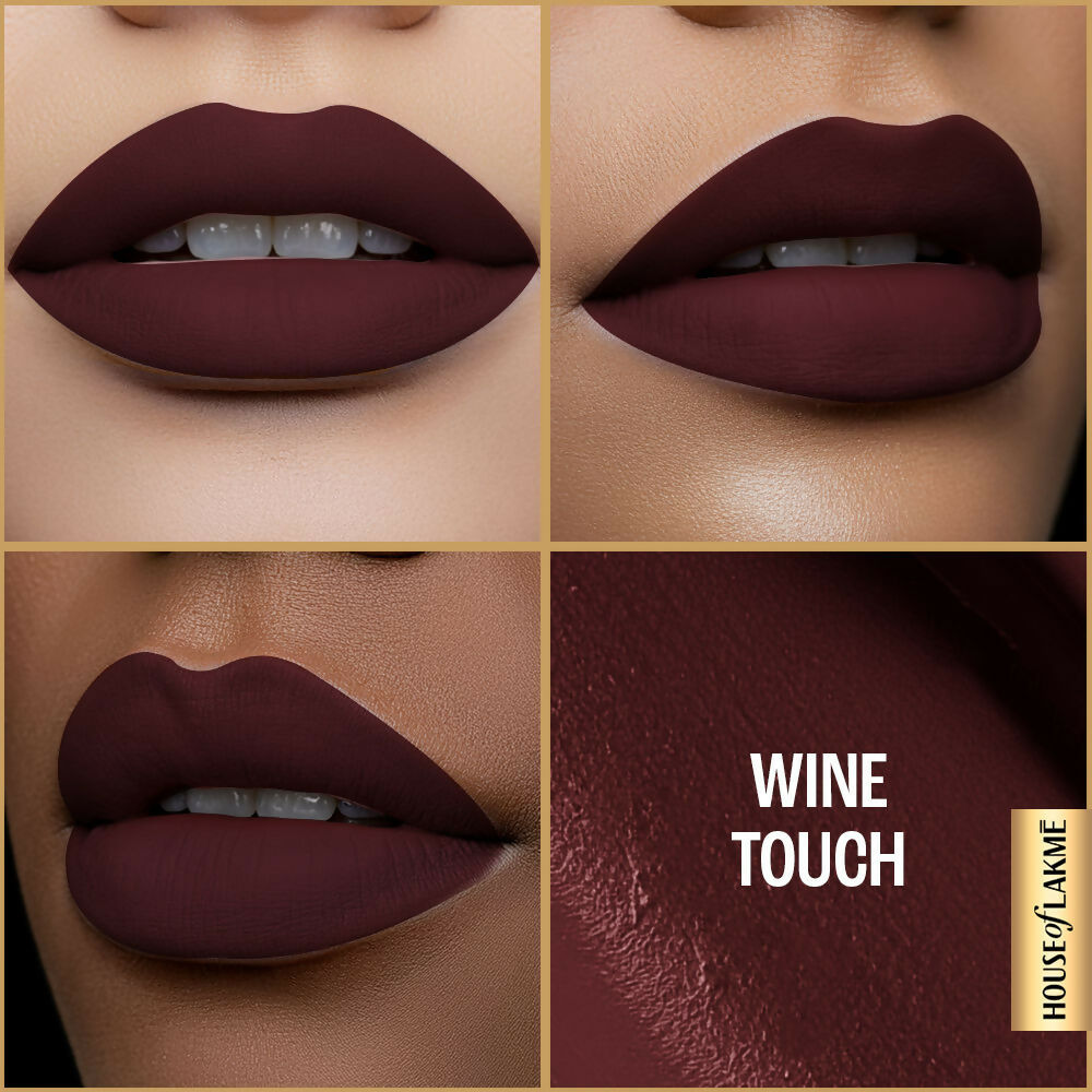 Lakme Ultimate Glam Matte Liquid Lipstick - Wine Touch | Grocsy