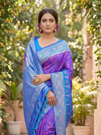 Shree Shyam Fashion Purple Soft Silk Saree | Grocsy