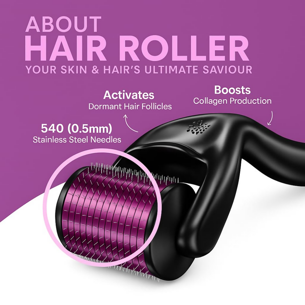 Bronson Professional Derma Roller 0.5mm for Hair & Beard Growth | Grocsy