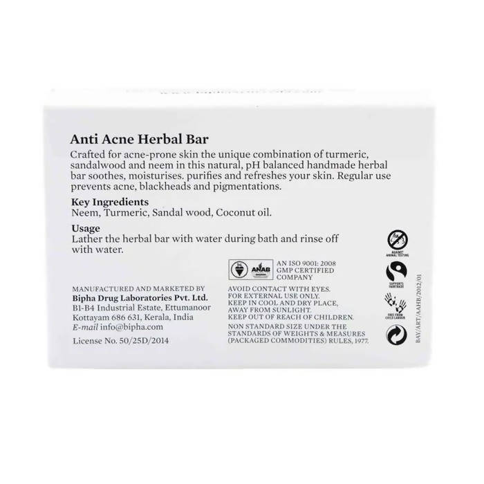 Bipha Ayurveda Anti Acne Herbal Bar | Grocsy