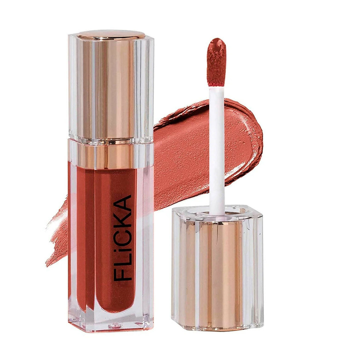 FLiCKA R U Ready Matte Finish liquid Lipstick Shade 04 Spiced Tea | Grocsy
