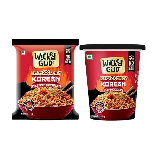 WickedGud Fiery 2X Spicy Korean Noodles Combo | Grocsy