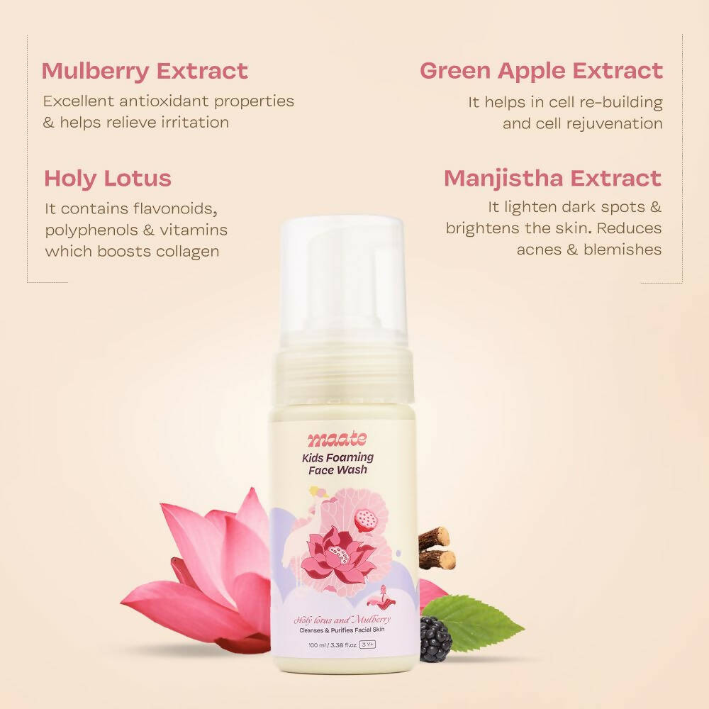 Maate Natural Kids Foaming Face Wash | Grocsy