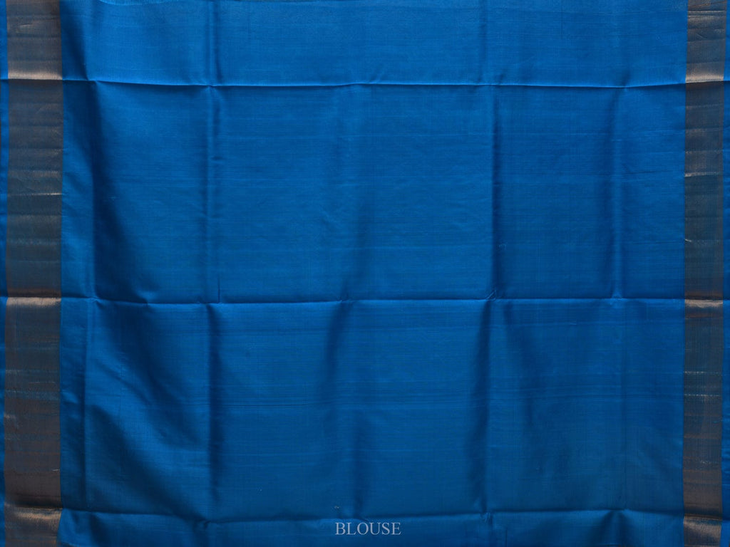 Cream and Blue Uppada Silk Handloom Saree with All Over Design - Global Threads | Grocsy