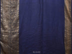 Cream and Navy Bandhani Kanchipuram Silk Handloom Saree with Kalamkari Cows Design - Global Threads | Grocsy