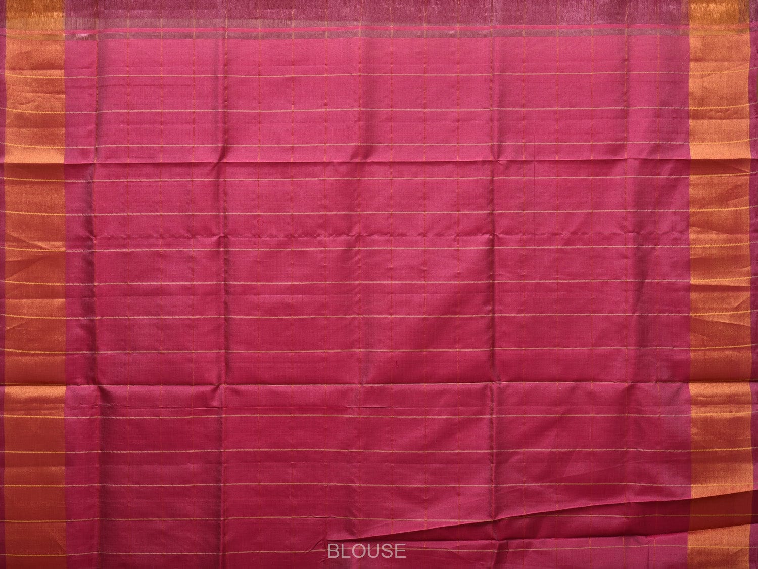 Cream and Pink Uppada Silk Handloom Saree with Checks and Contrast Pallu Design - Global Threads | Grocsy