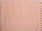 Cream Khadi Cotton Handloom Saree with Jamdani Buta and Temple Border Design - Global Threads | Grocsy