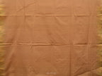 Cream Khadi Cotton Handloom Saree with Temple Border Design - Global Threads | Grocsy