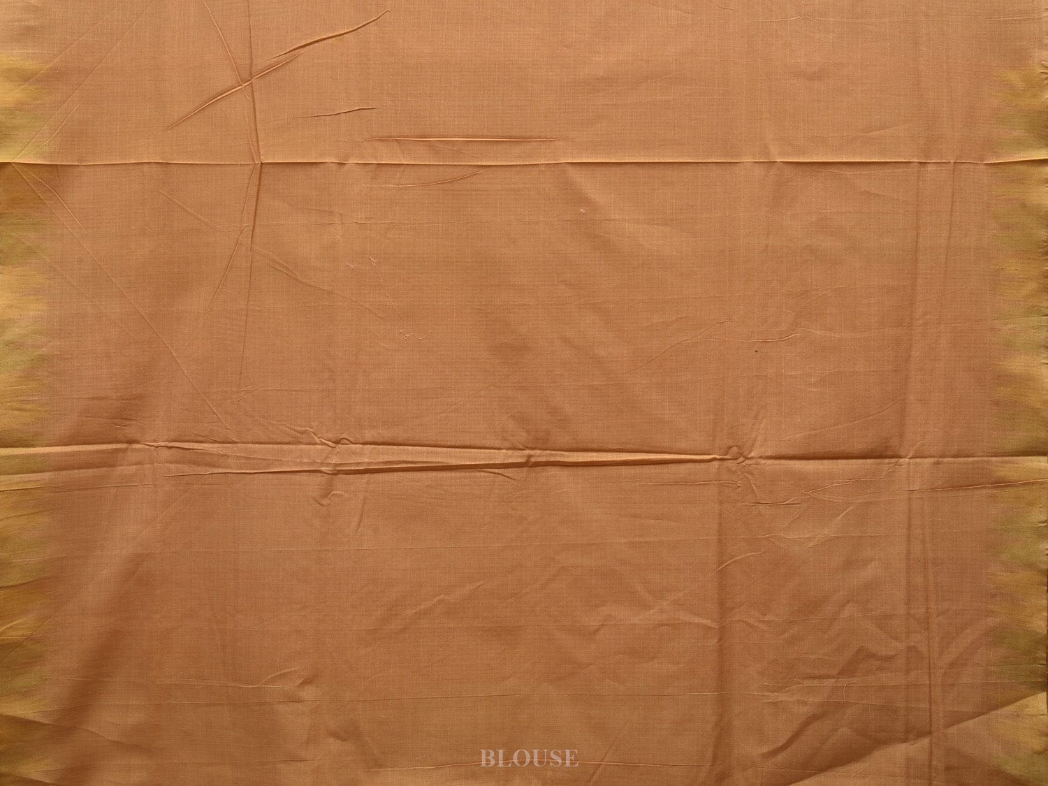 Cream Khadi Cotton Handloom Saree with Temple Border Design - Global Threads | Grocsy