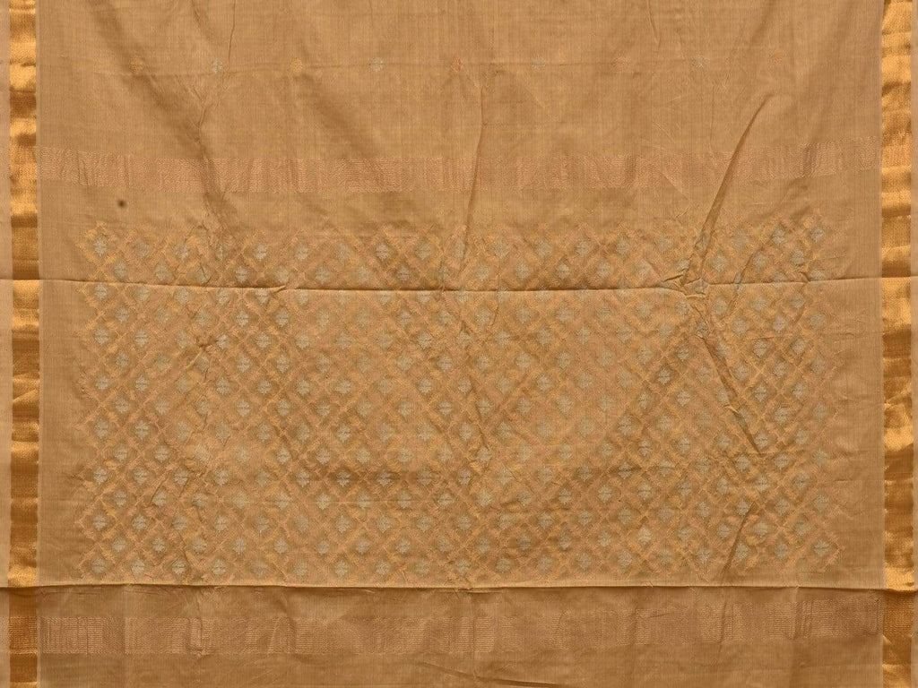 Cream Uppada Cotton Handloom Saree with Jamdani Pallu Design - Global Threads | Grocsy