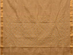 Cream Uppada Cotton Handloom Saree with Jamdani Pallu Design - Global Threads | Grocsy