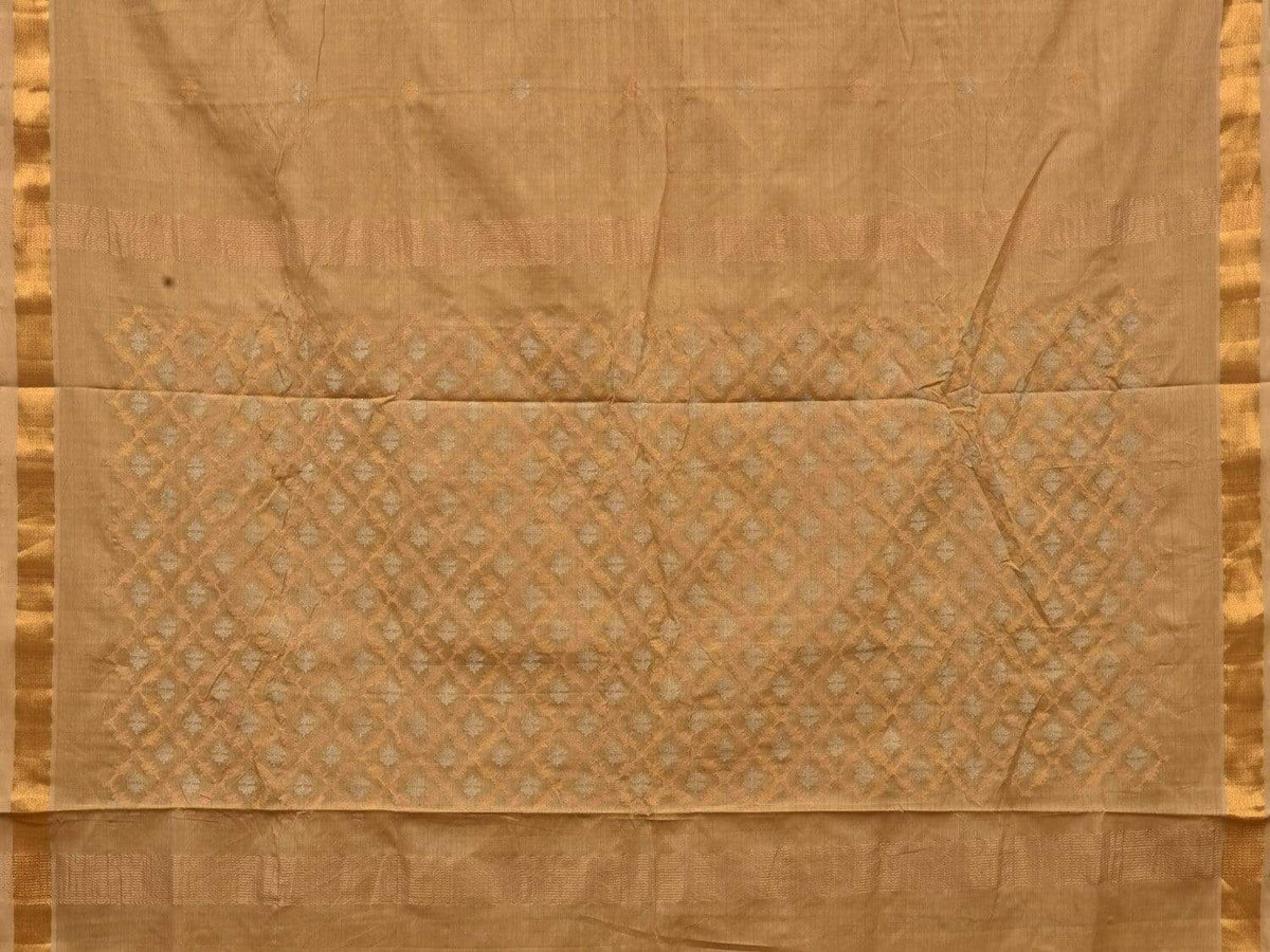 Cream Uppada Cotton Handloom Saree with Jamdani Pallu Design - Global Threads | Grocsy