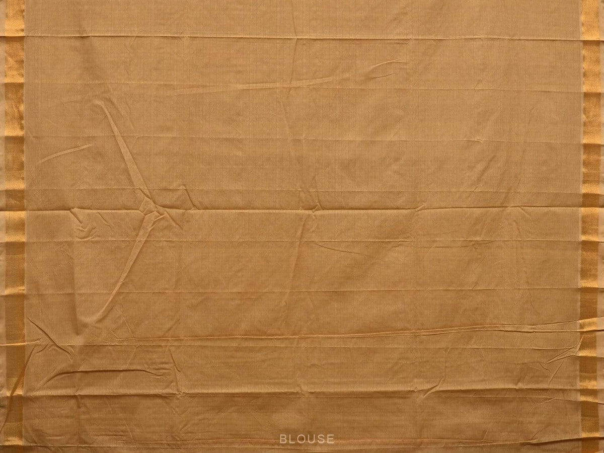 Cream Uppada Cotton Handloom Saree with Jamdani Pallu Design - Global Threads | Grocsy