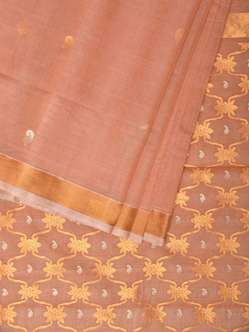 Cream Uppada Cotton Silk Handloom Saree with Jamdani Grill Design - Global Threads | Grocsy
