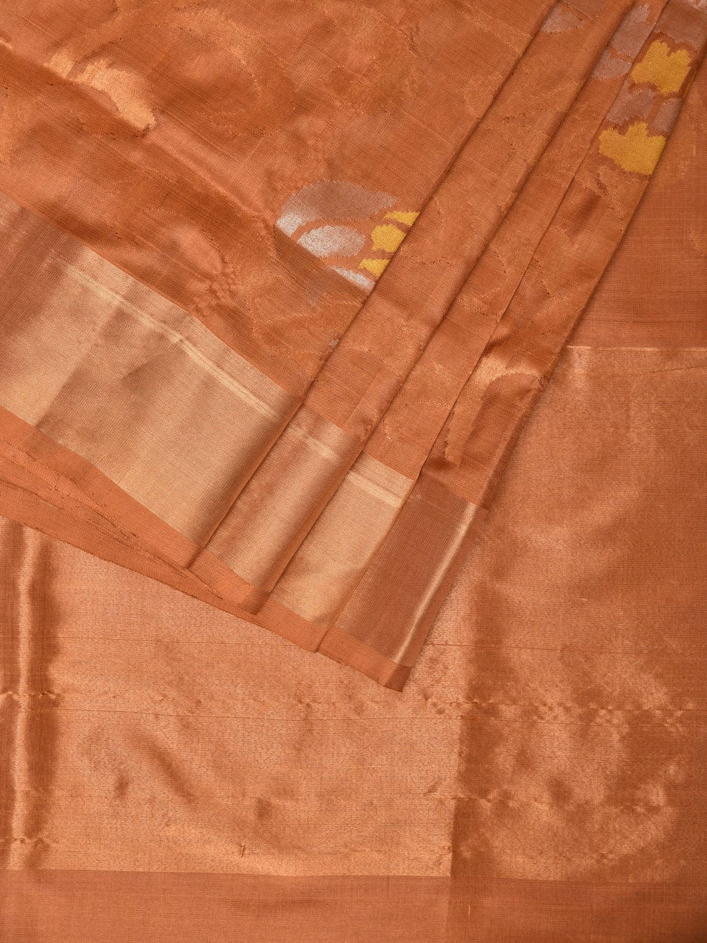 Cream Uppada Silk Handloom Saree with All Over Design - Global Threads | Grocsy
