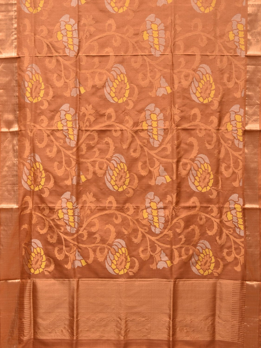 Cream Uppada Silk Handloom Saree with All Over Design - Global Threads | Grocsy