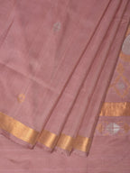 Cream Uppada Silk Handloom Saree with Mango Pallu Design - Global Threads | Grocsy