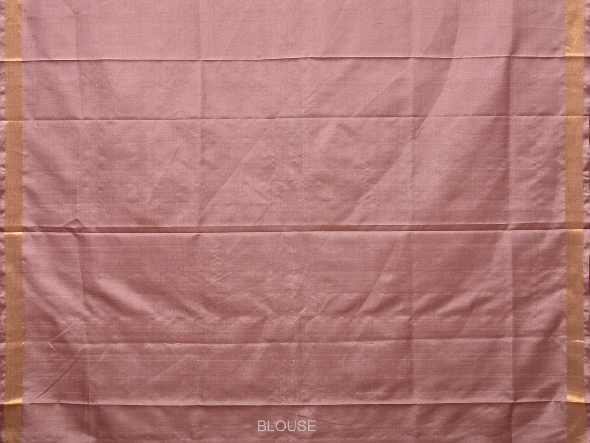 Cream Uppada Silk Handloom Saree with Mango Pallu Design - Global Threads | Grocsy
