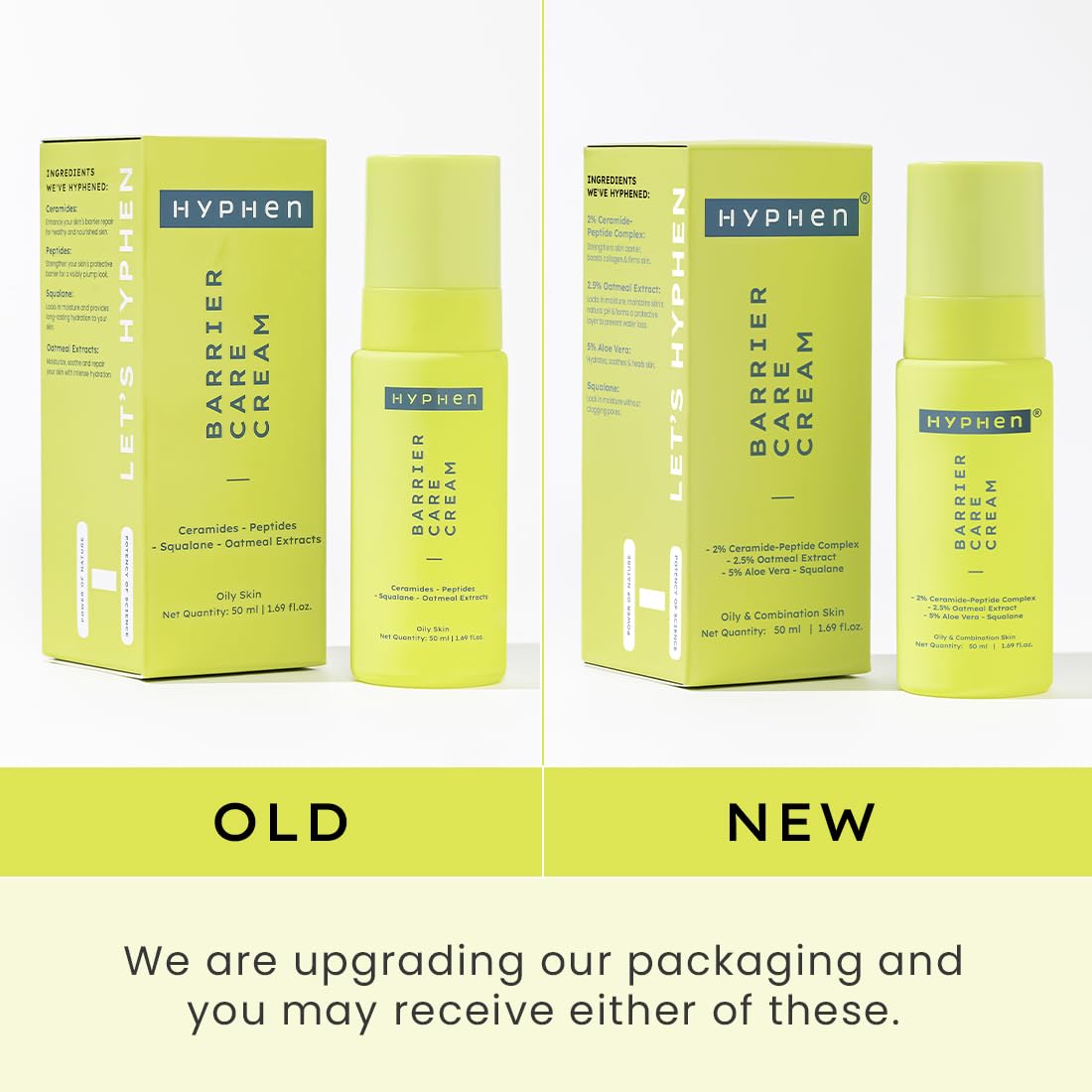Hyphen By Kriti Sanon Barrier Care Face Cream Moisturizer For Oily & Skin Combination | Grocsy