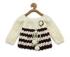 Chutput Kids Cream Coloured Sweet Solid Pullover Sweater | Grocsy