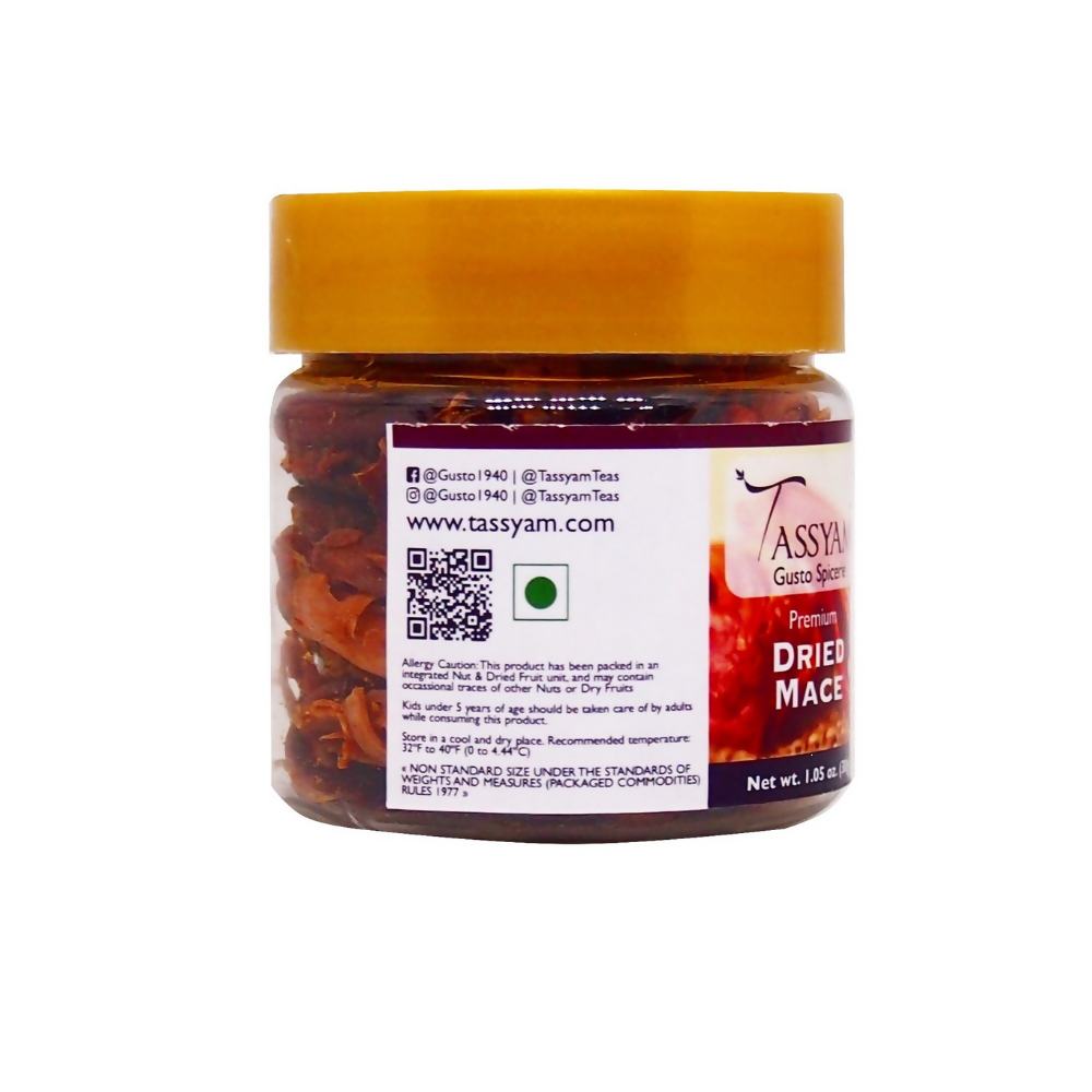 Tassyam Organics Whole Mace | Grocsy
