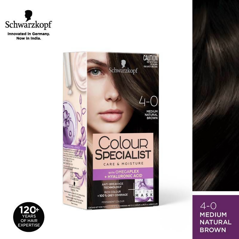 Schwarzkopf Colour Specialist Permanent Hair Colour - 4.0 Medium Natural Brown | Grocsy