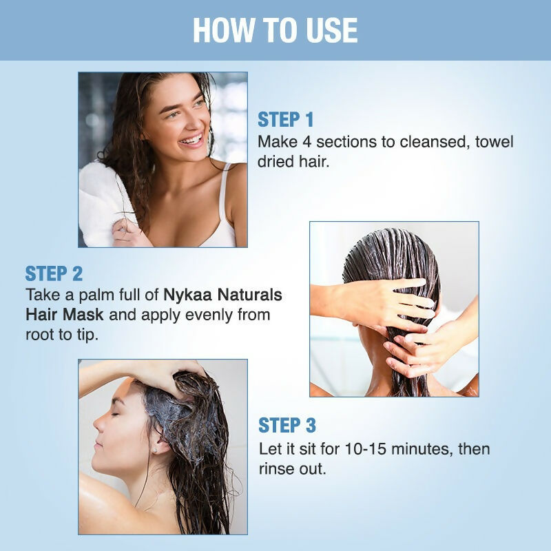 Nykaa Naturals Anti-Frizz Sulphate-Free Hair Mask With Fermented Rice Water & Bamboo | Grocsy